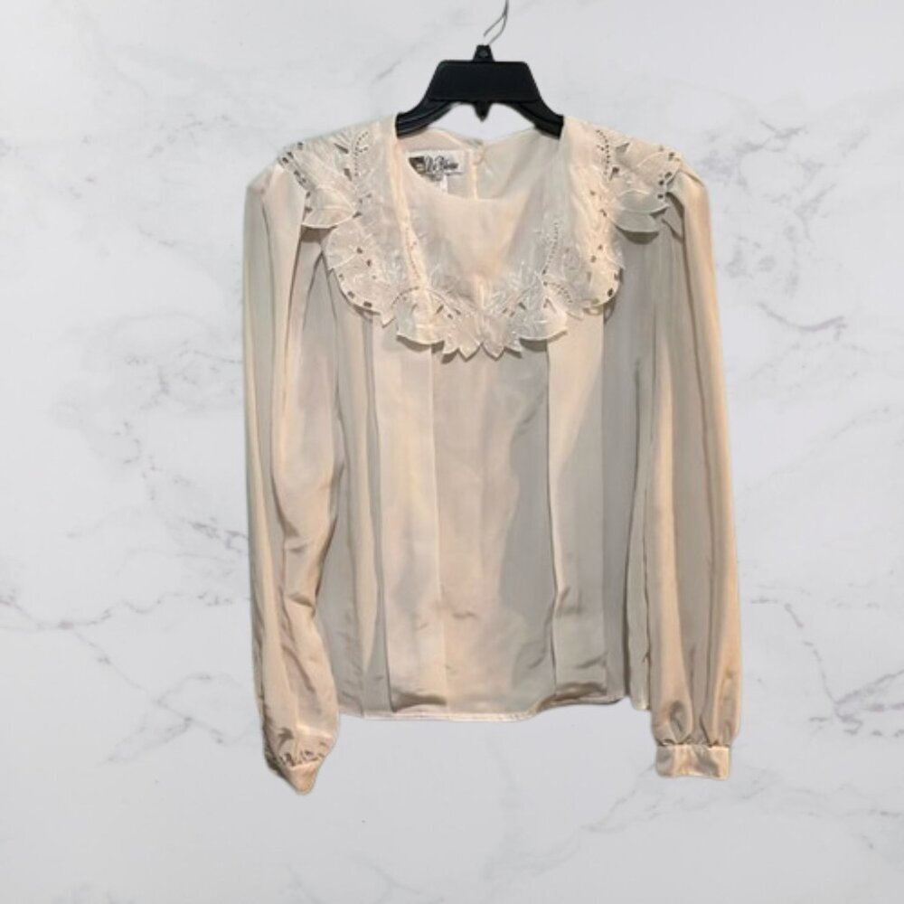Vintage women’s La Blouse top White
